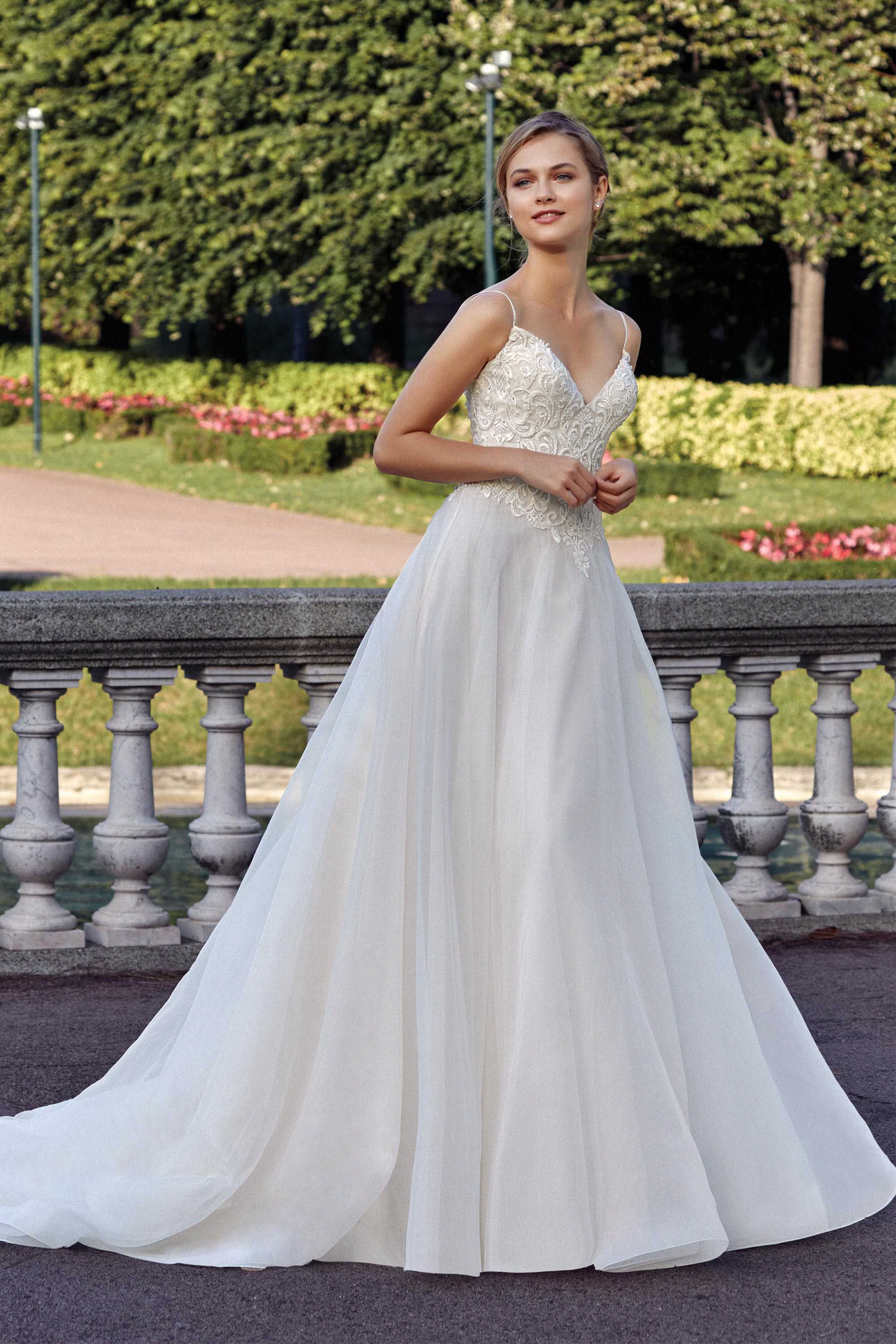 Whimsical A line Organza Wedding Gown - #44139 Whimsical A line Organza Wedding Gown - #44139