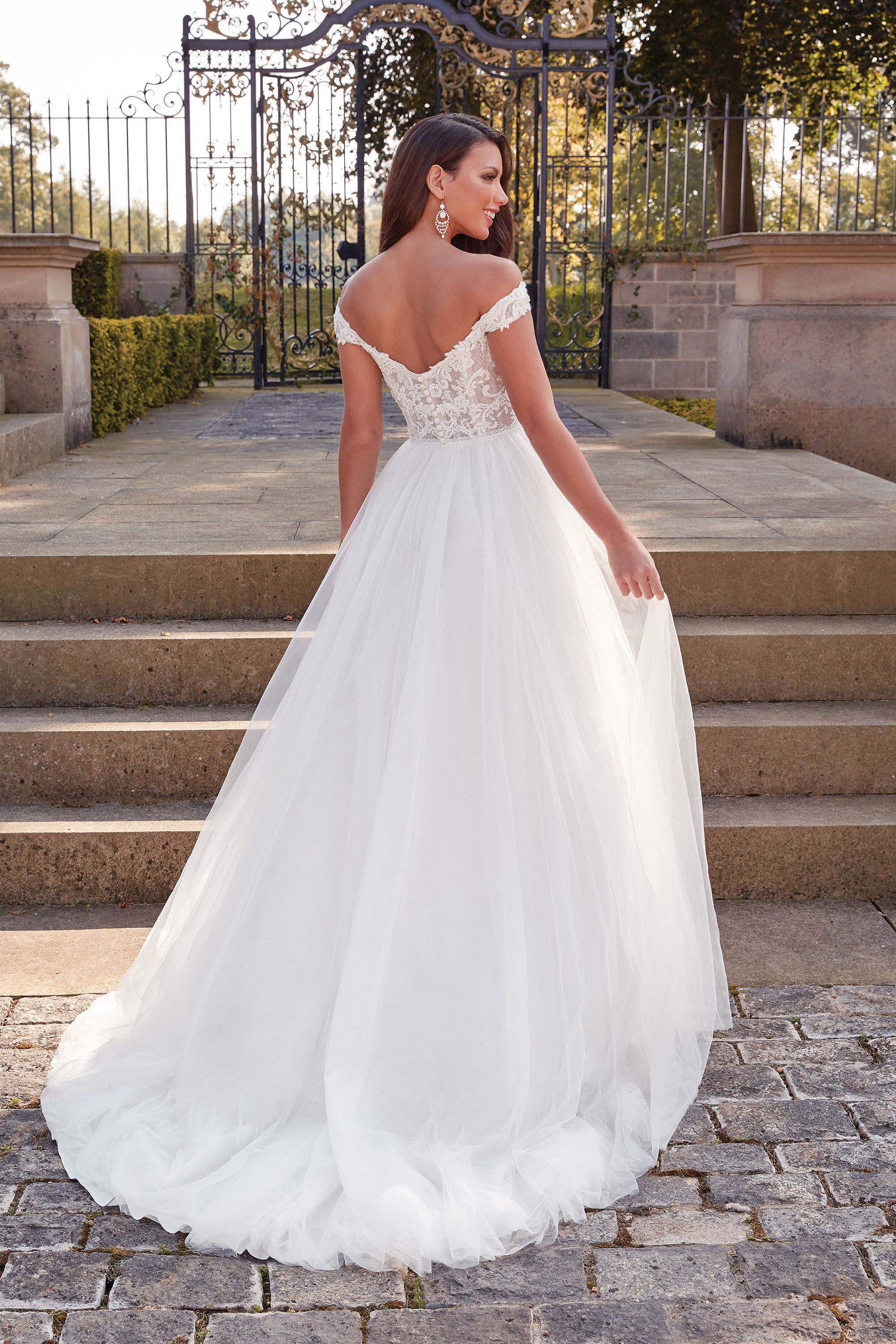 *NEW* Gorgeous Romantic Tulle & Lace Off the Shoulder Gown -  #44341