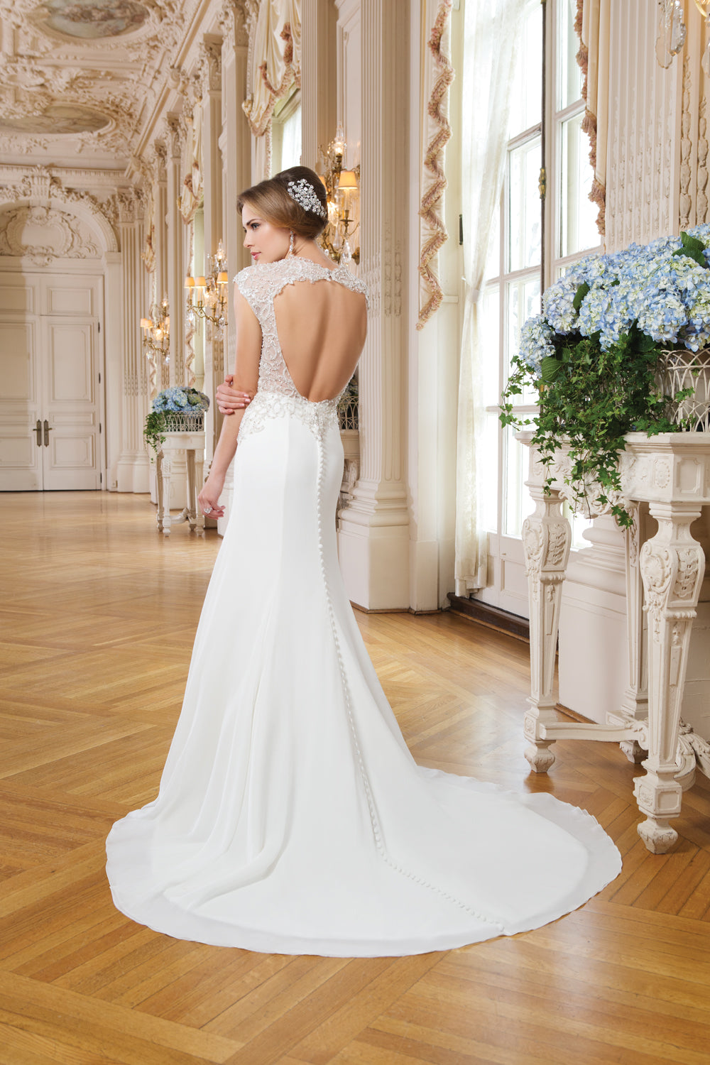 Lillian West Chiffon Fit & Flair with Bling - #6340
