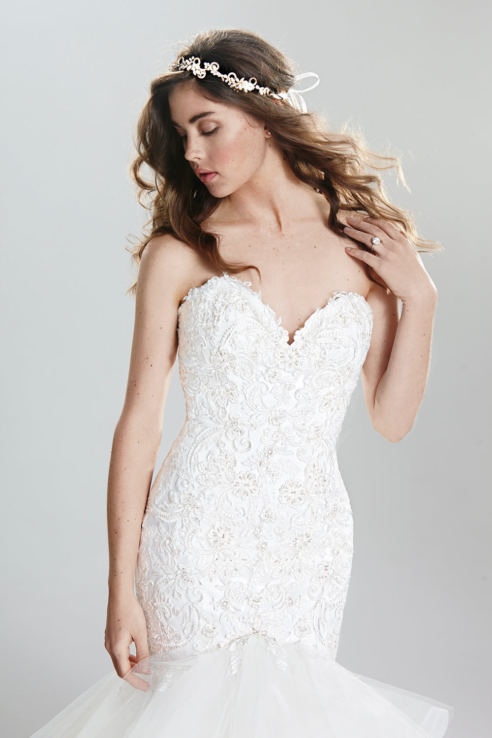 *NEW* Plus Size Lillian West Fishtail Size 18 Curvy Lace Bridal Dress - #6416