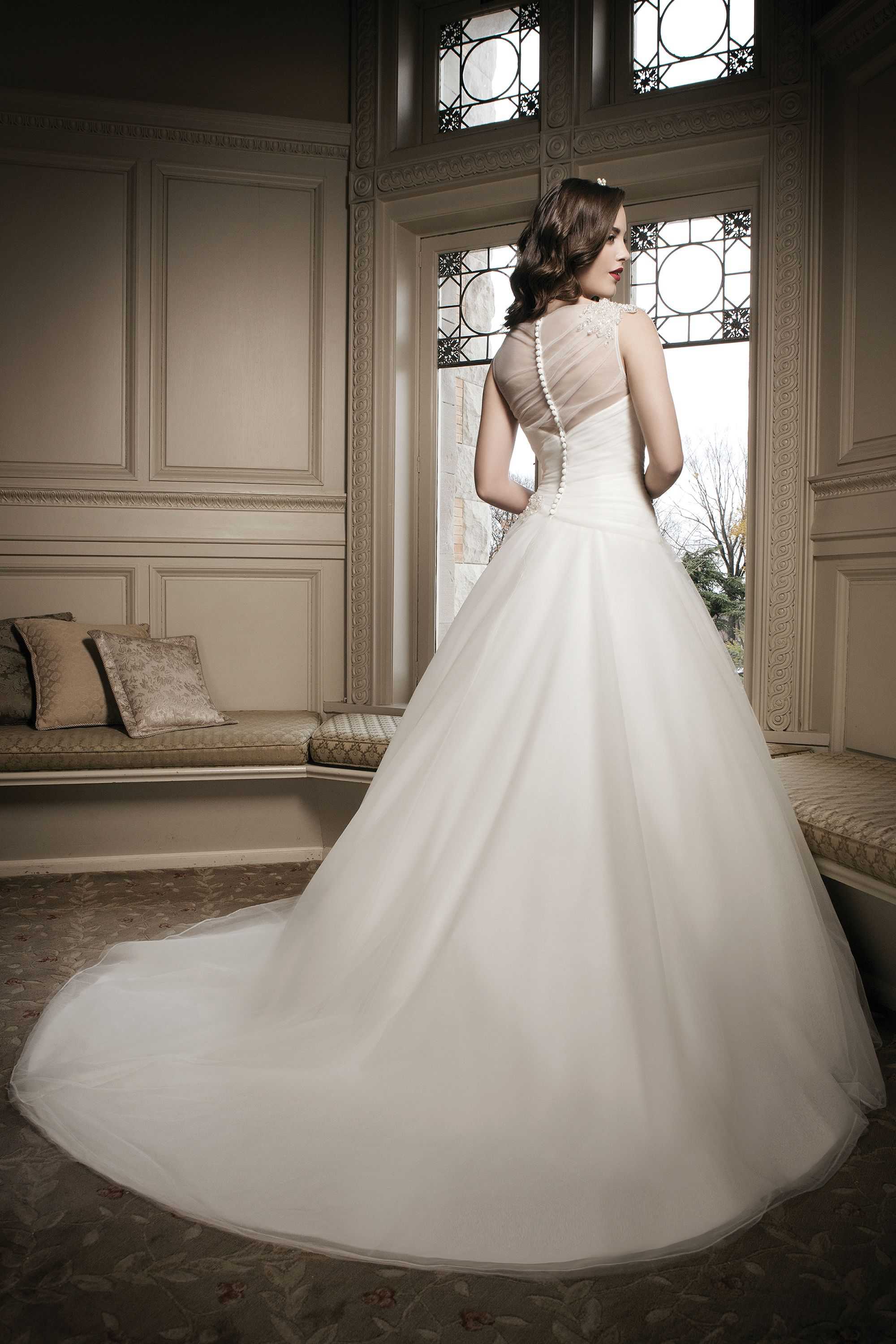 *NEW* Plus Size Justin Alexander Size 18 Tulle Ball Gown with Illusion High Neckline - #8685
