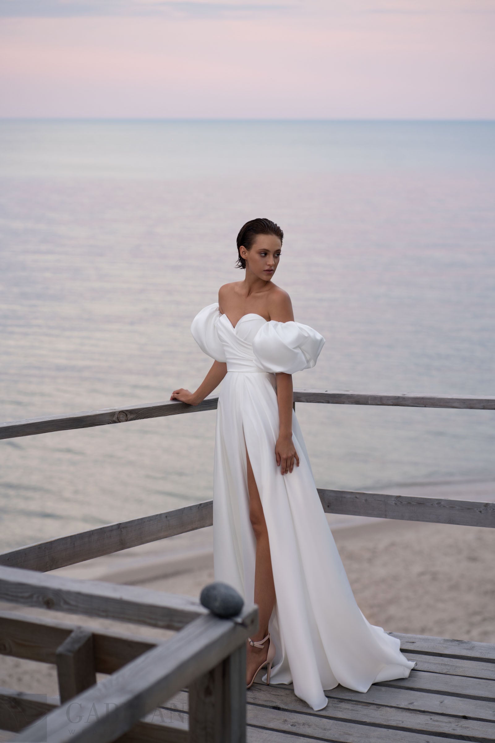 *NEW* Satin Strapless Ivory Wedding Gown - #G1250