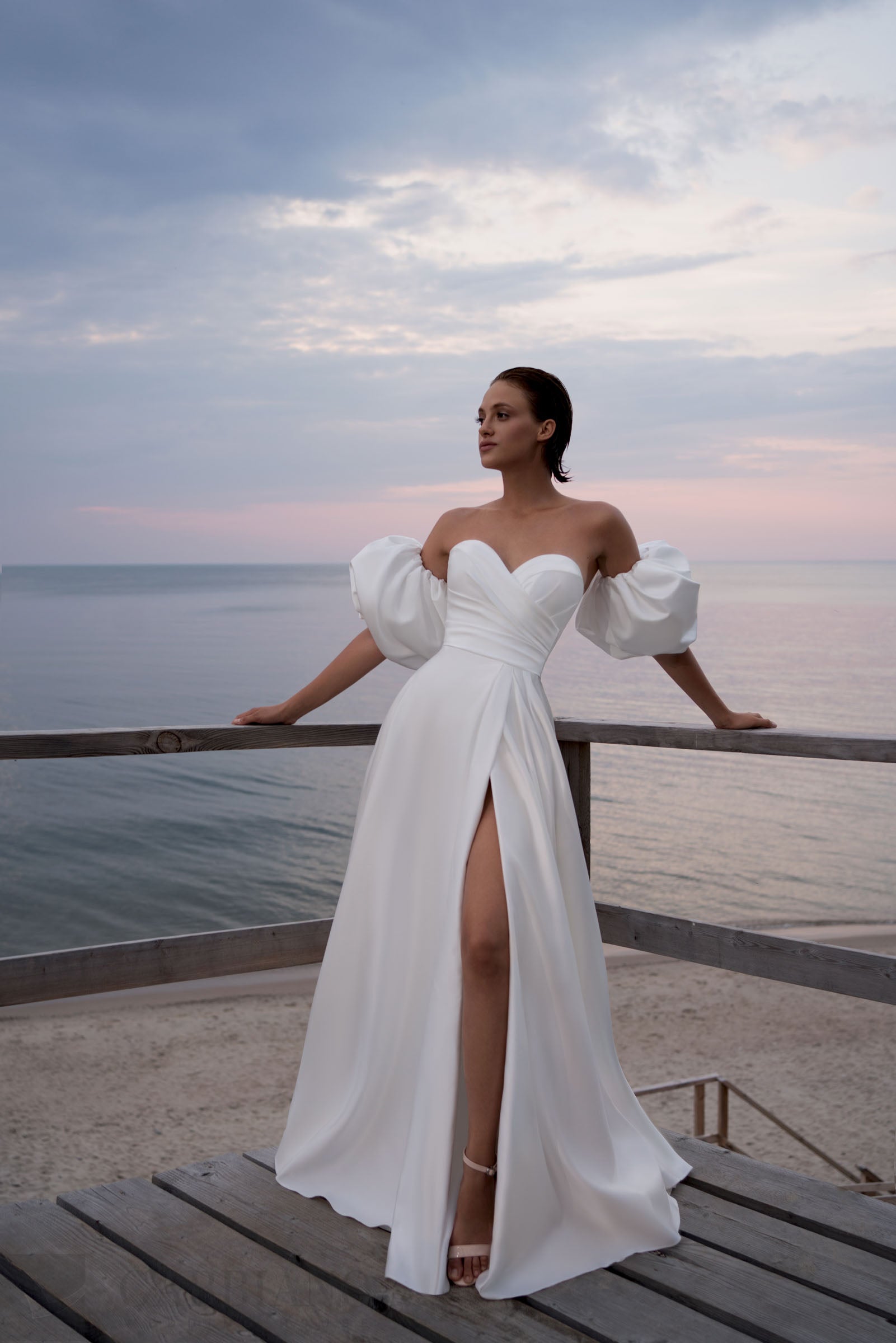 *NEW* Satin Strapless Ivory Wedding Gown - #G1250