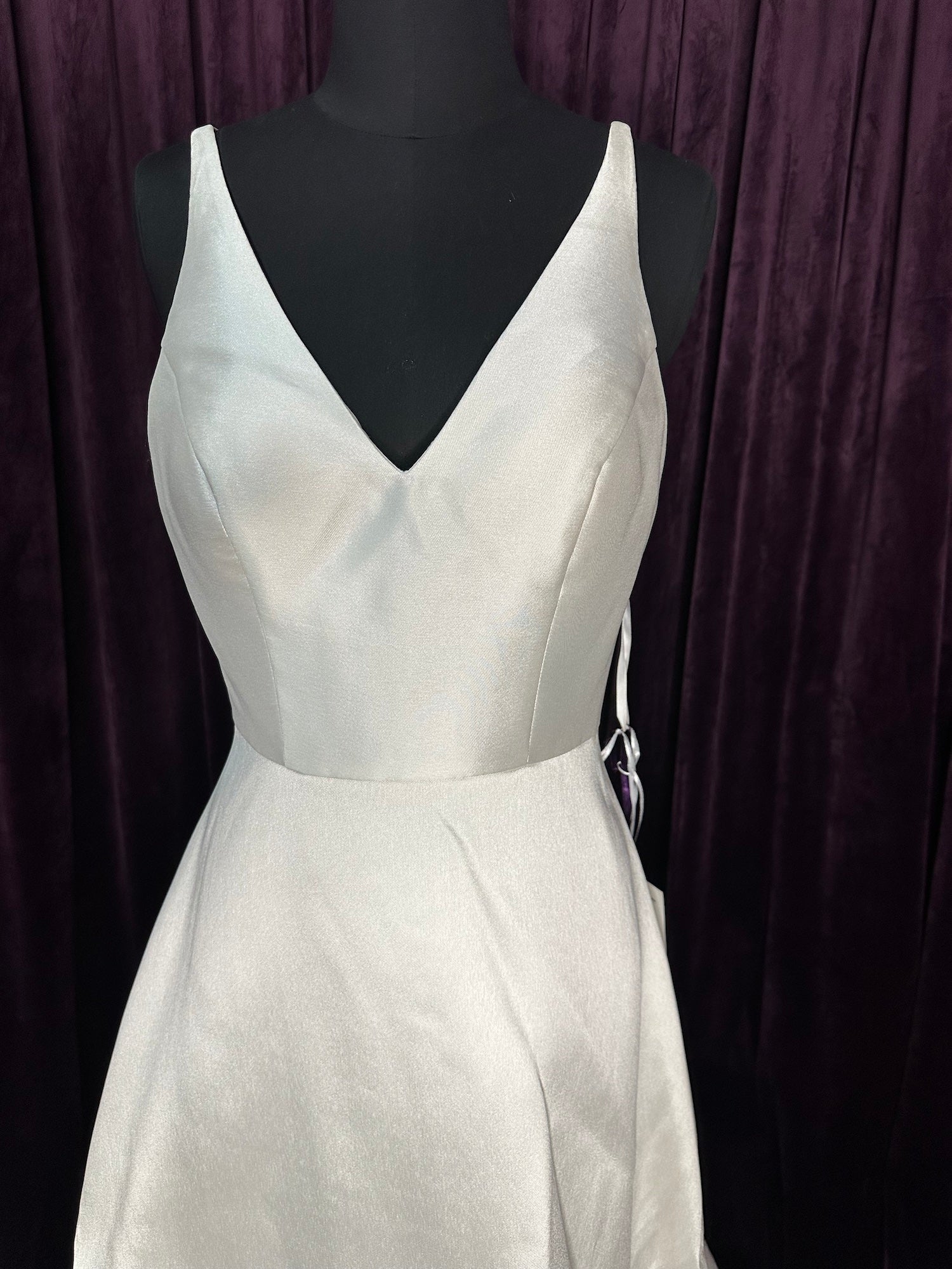 Mikado V Neckline A-Line Wedding Dresses Online -  #1160V