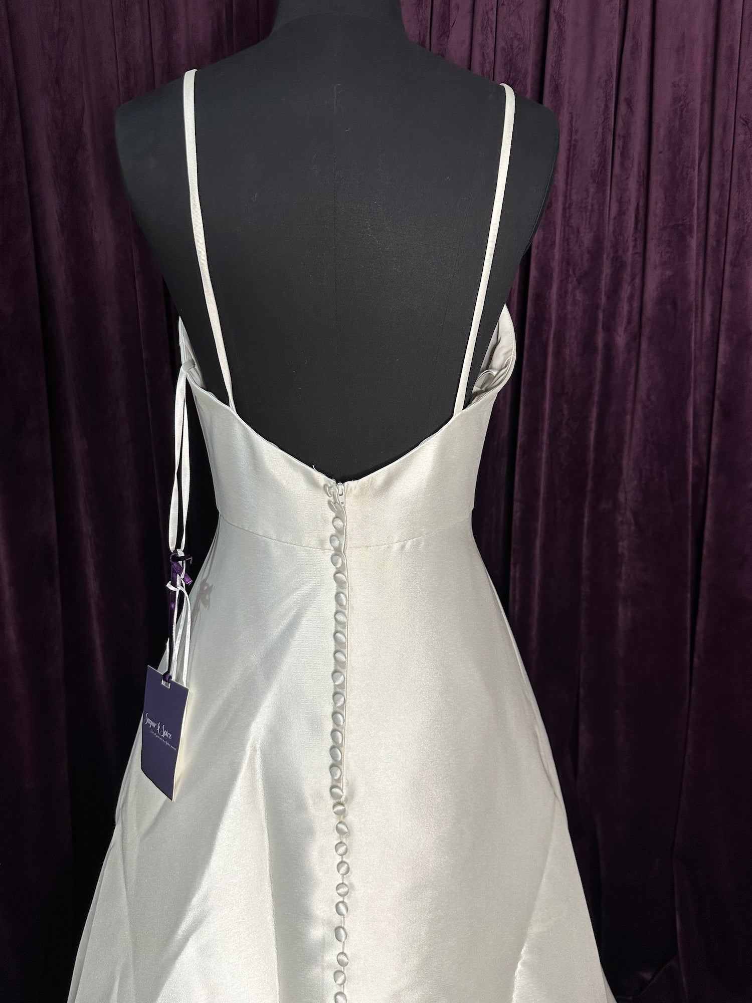 Mikado V Neckline A-Line Wedding Dresses Online -  #1160V