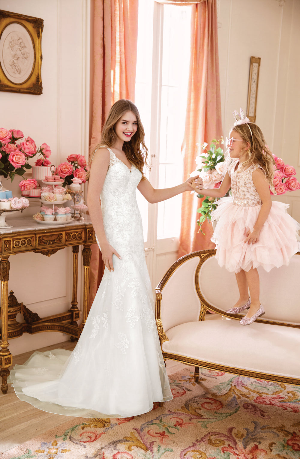 Plus Size 22 Satin Fit & Flair Gown, Tulle & Lace Overlay. V Neckline - #11067