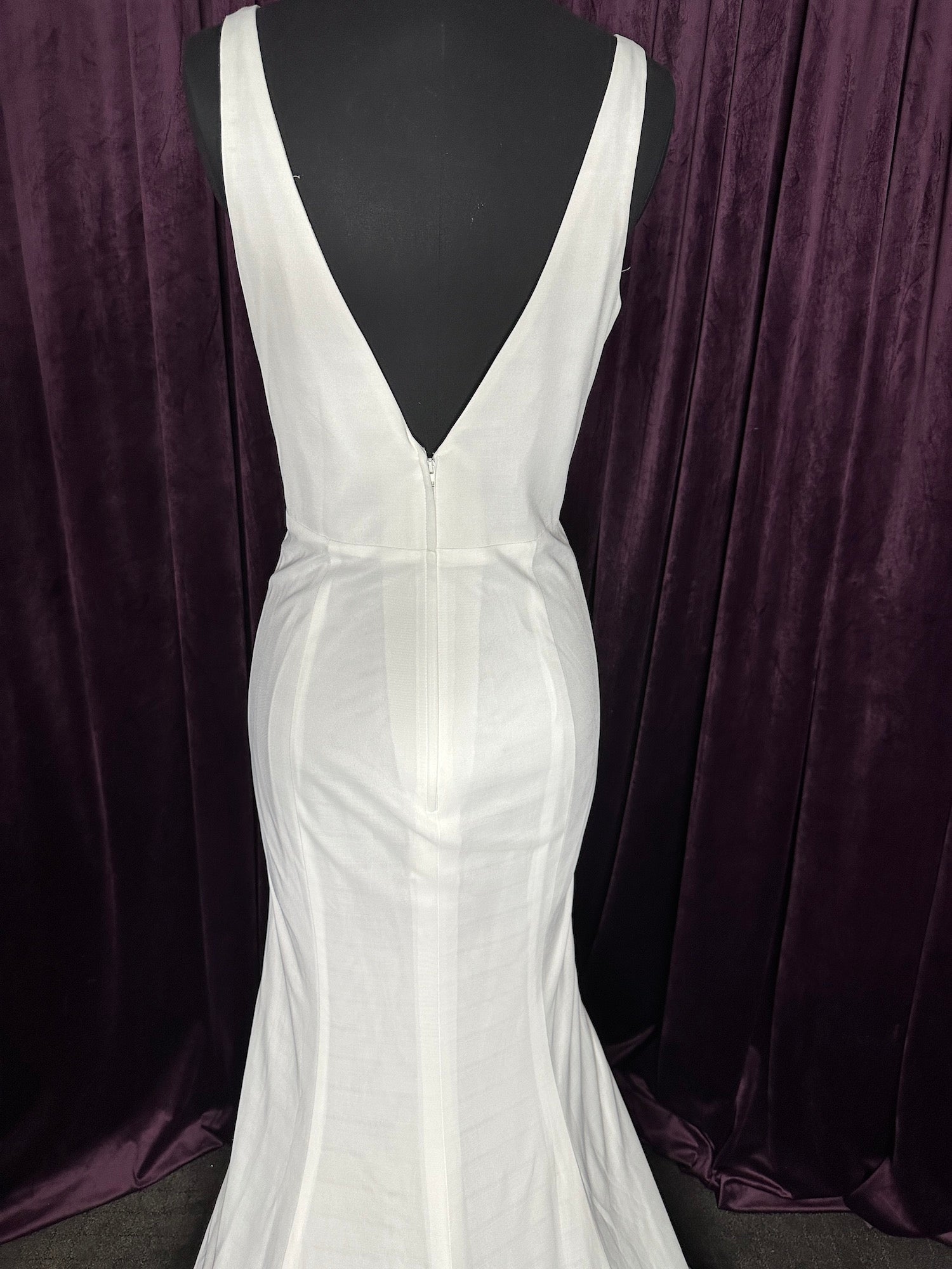 V Neckline, Low Back Mermaid Wedding Dresses Online #1215 Sizing Sample