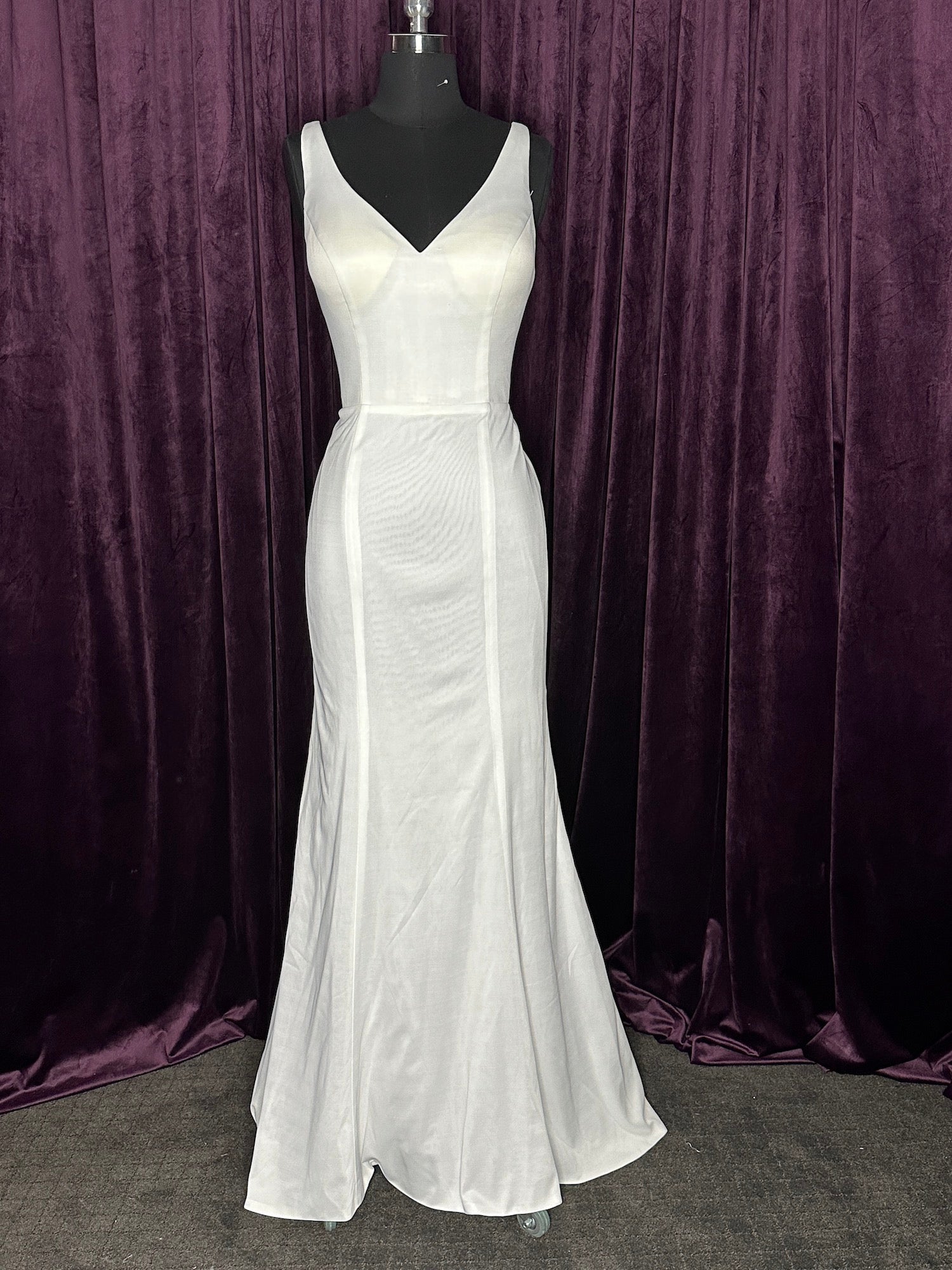 V Neckline, Low Back Mermaid Wedding Dresses Online #1215 Sizing Sample