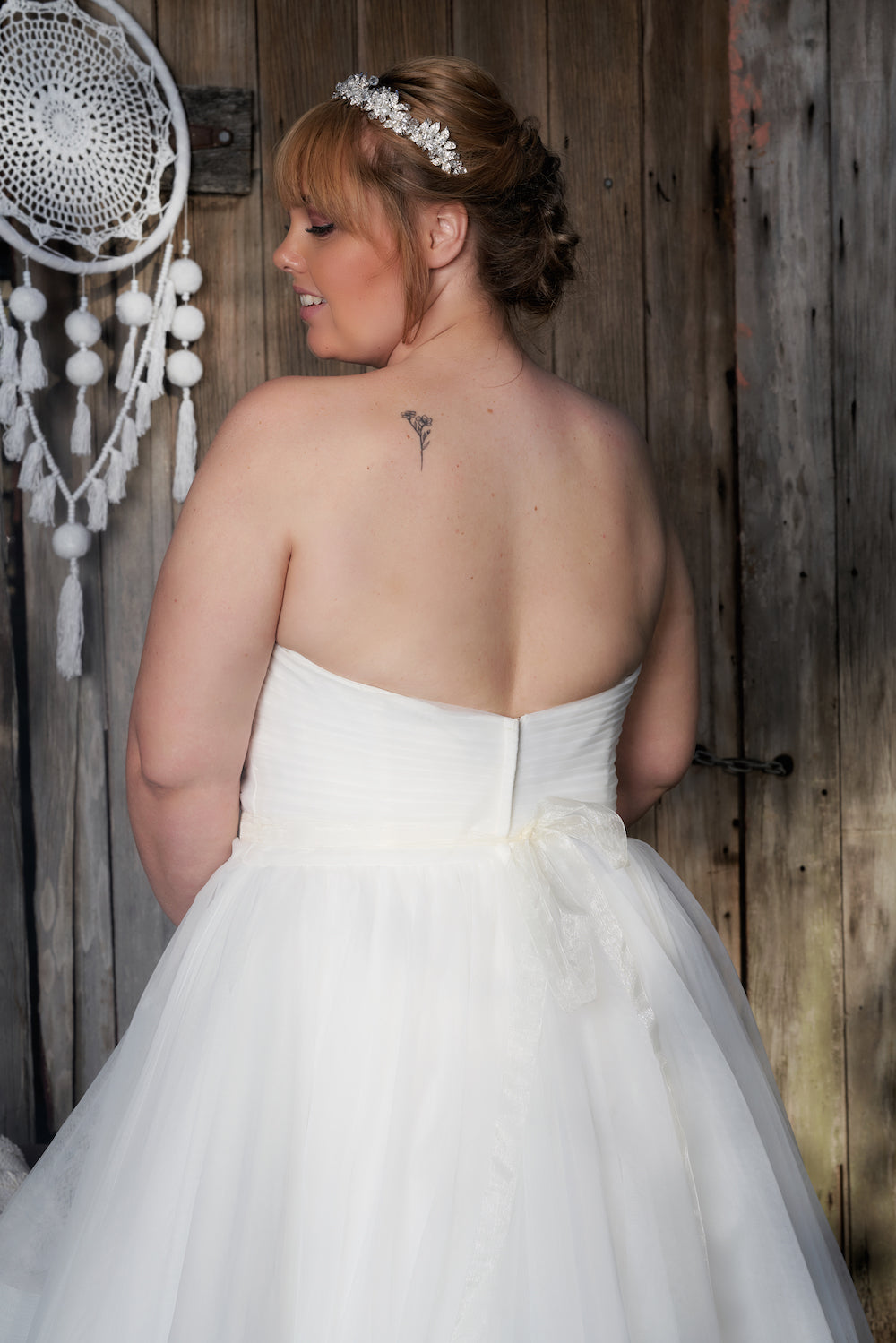 *NEW* Plus Size Sweetheart Neckline Tulle Ball Gown Ivory Size 18 - #1216