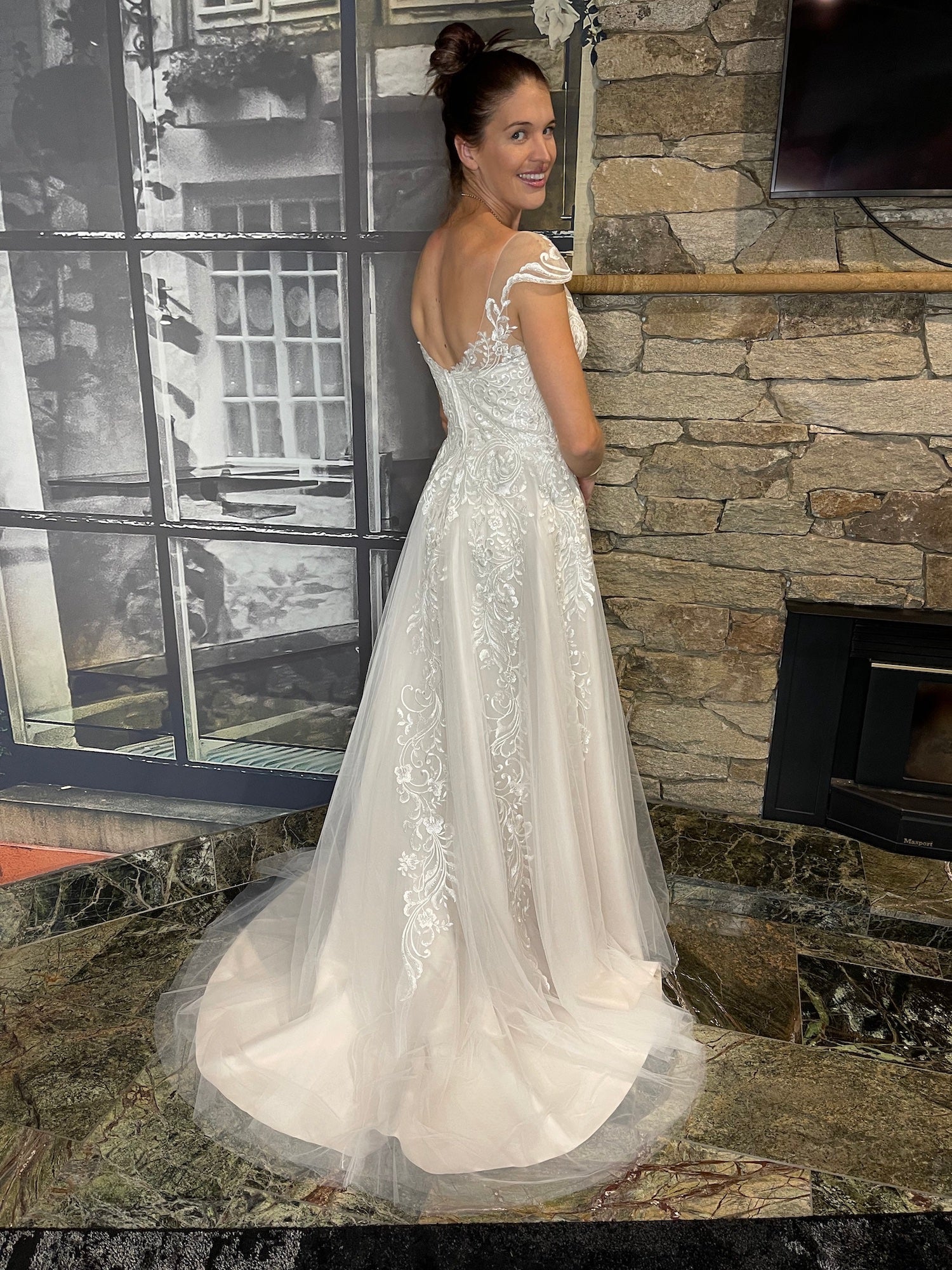 off the shoulder cap sleeve dress Off Shoulder Short Sleeve A-Line Simple Satin Wedding Dress -