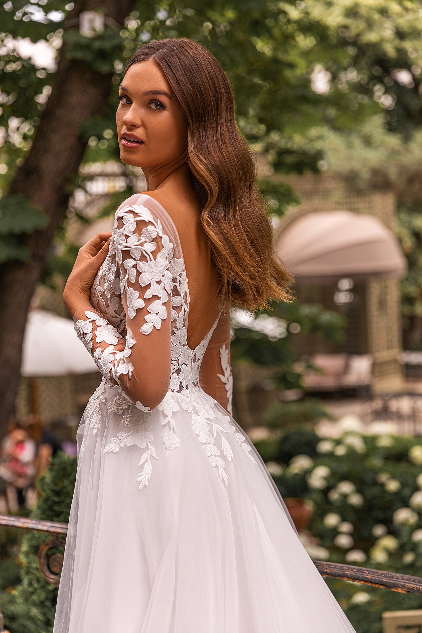*NEW* Aria Bride Bridal Dress Size 14 Long Lace Sleeves with Tulle A-Line Design - #Marigold