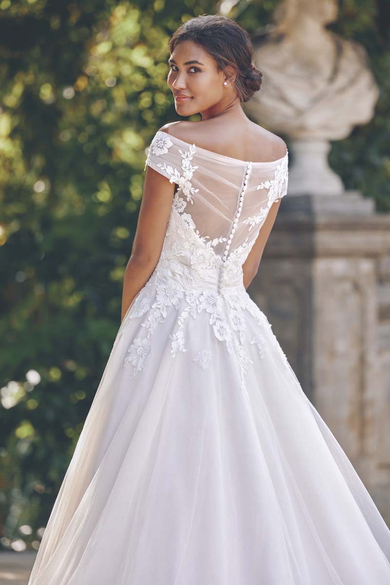 *NEW* Sincerity Off The Shoulder Tulle Ball Gown with Lace, Size 14 Wedding Gown - #44132