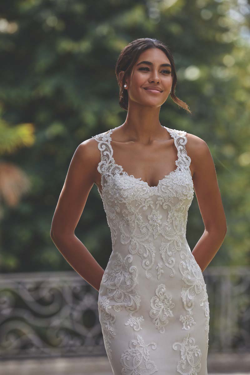 *NEW* Sincerity Satin Mermaid/Trumpet Style Wedding Dress with Lace - #44142