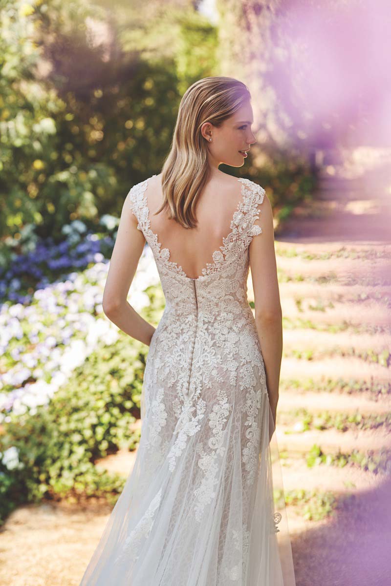 *NEW* Sincerity Bridal Jersey Soft Lace & Tulle Overlay Dropped Waist A Line - #44180