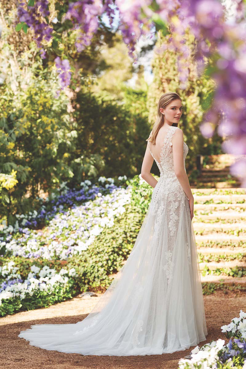 *NEW* Sincerity Bridal Jersey Soft Lace & Tulle Overlay Dropped Waist A Line - #44180