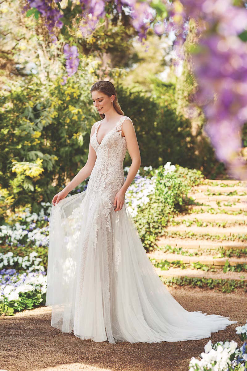 *NEW* Sincerity Bridal Jersey Soft Lace & Tulle Overlay Dropped Waist A Line - #44180