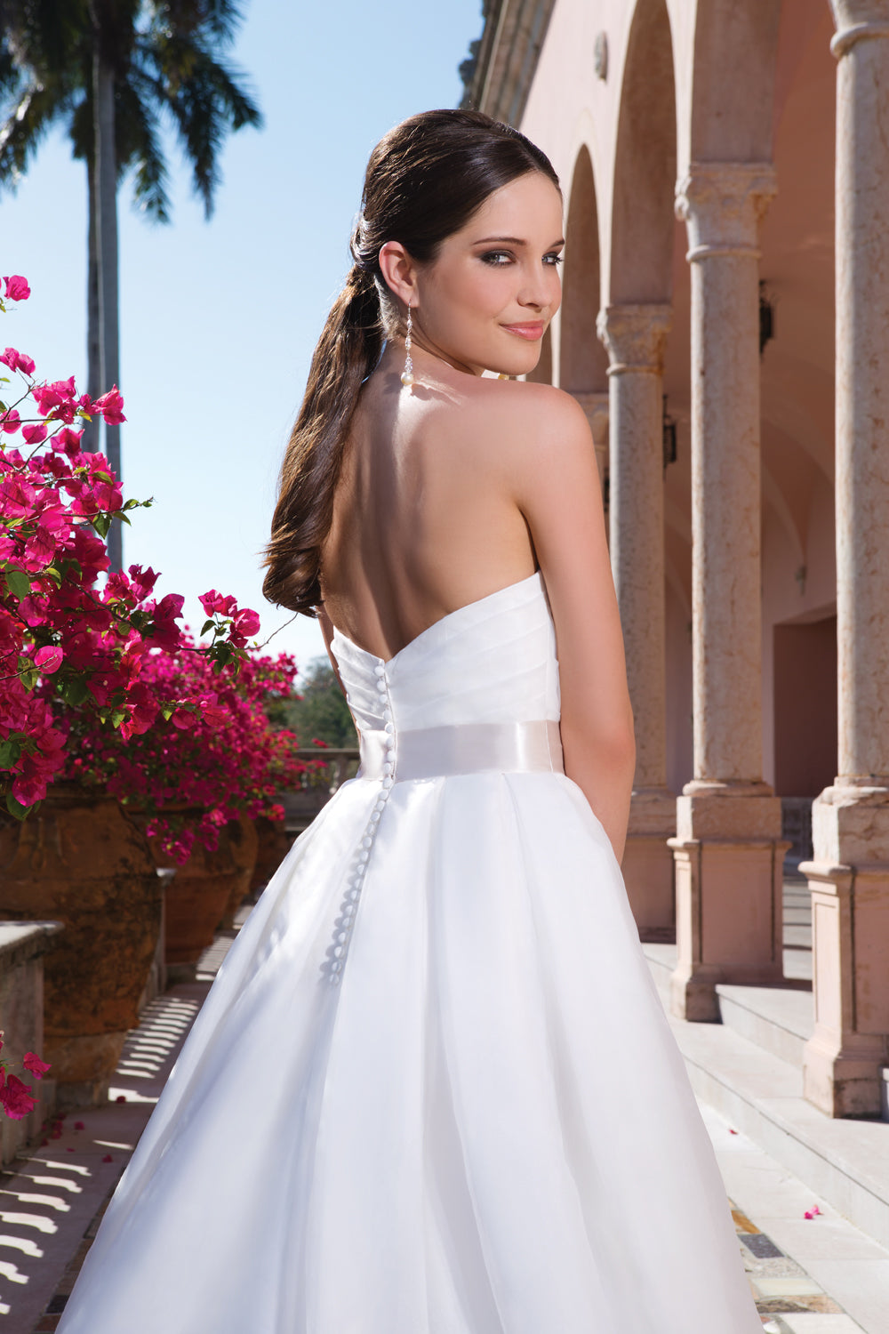 *NEW* Sweetheart Neckline Rouched Bodice with Box Pleat A Line Skirt Bridal Gown - #6075
