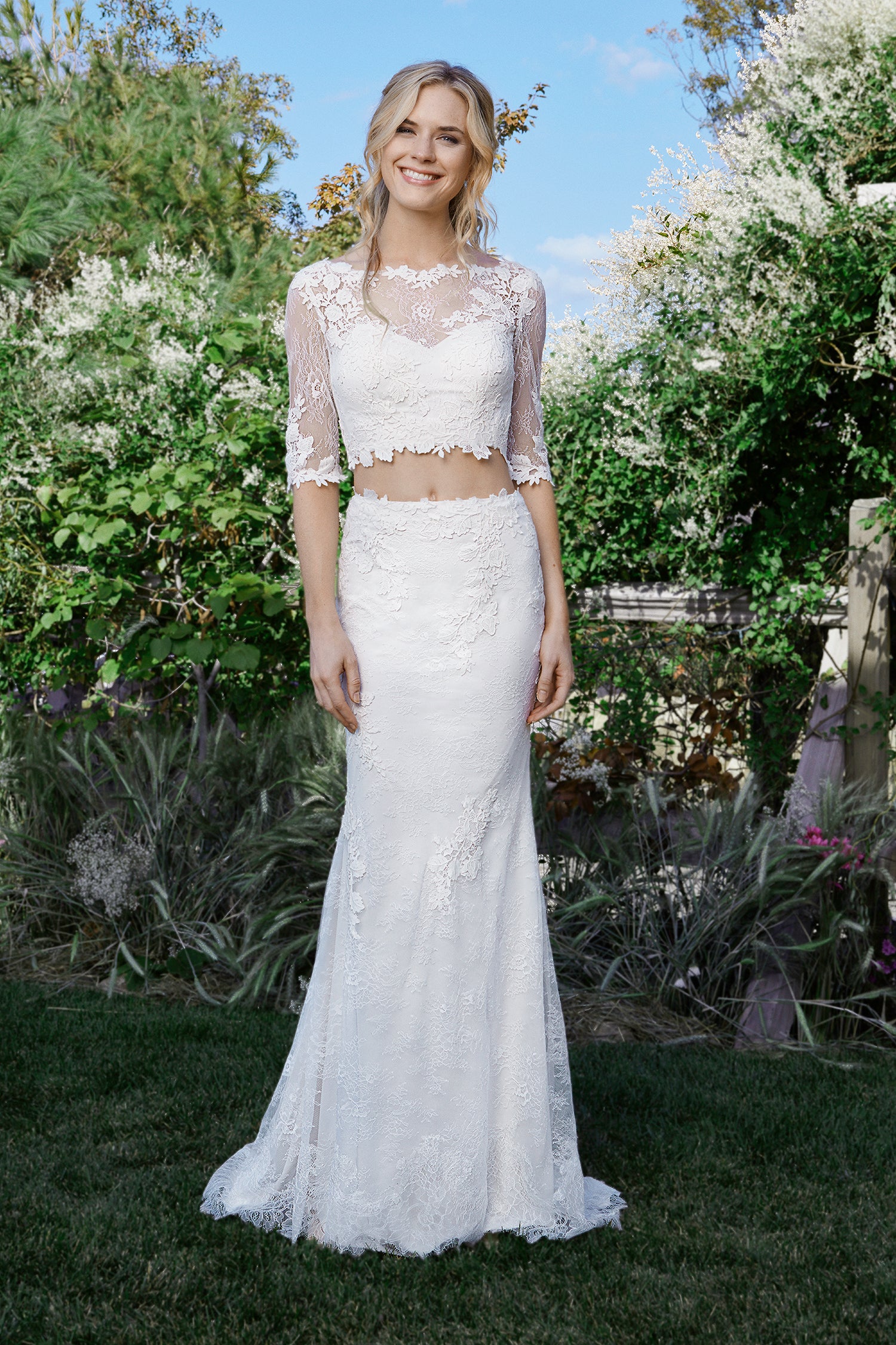 NEW* Lillian West Gorgeous Boho 2 Piece Lace with Jersey Lining