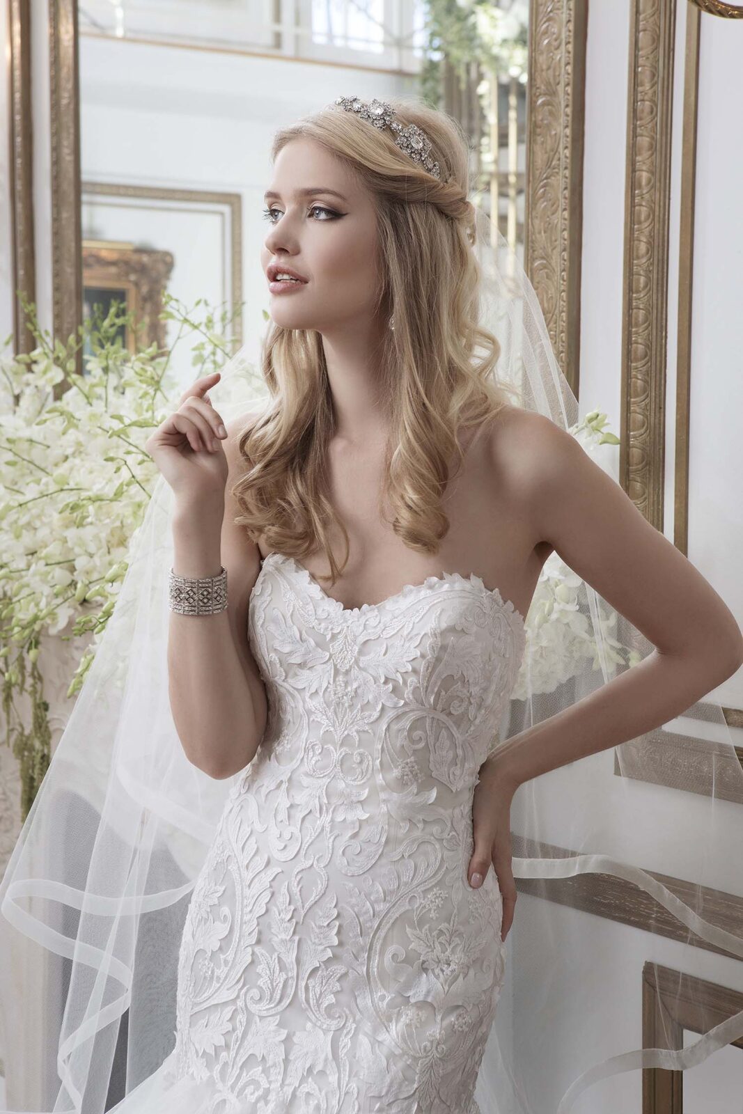 Plus Size Justin Alexander Strapless Fit & Flair Wedding Dress Sizes 16 & 32 - #8795