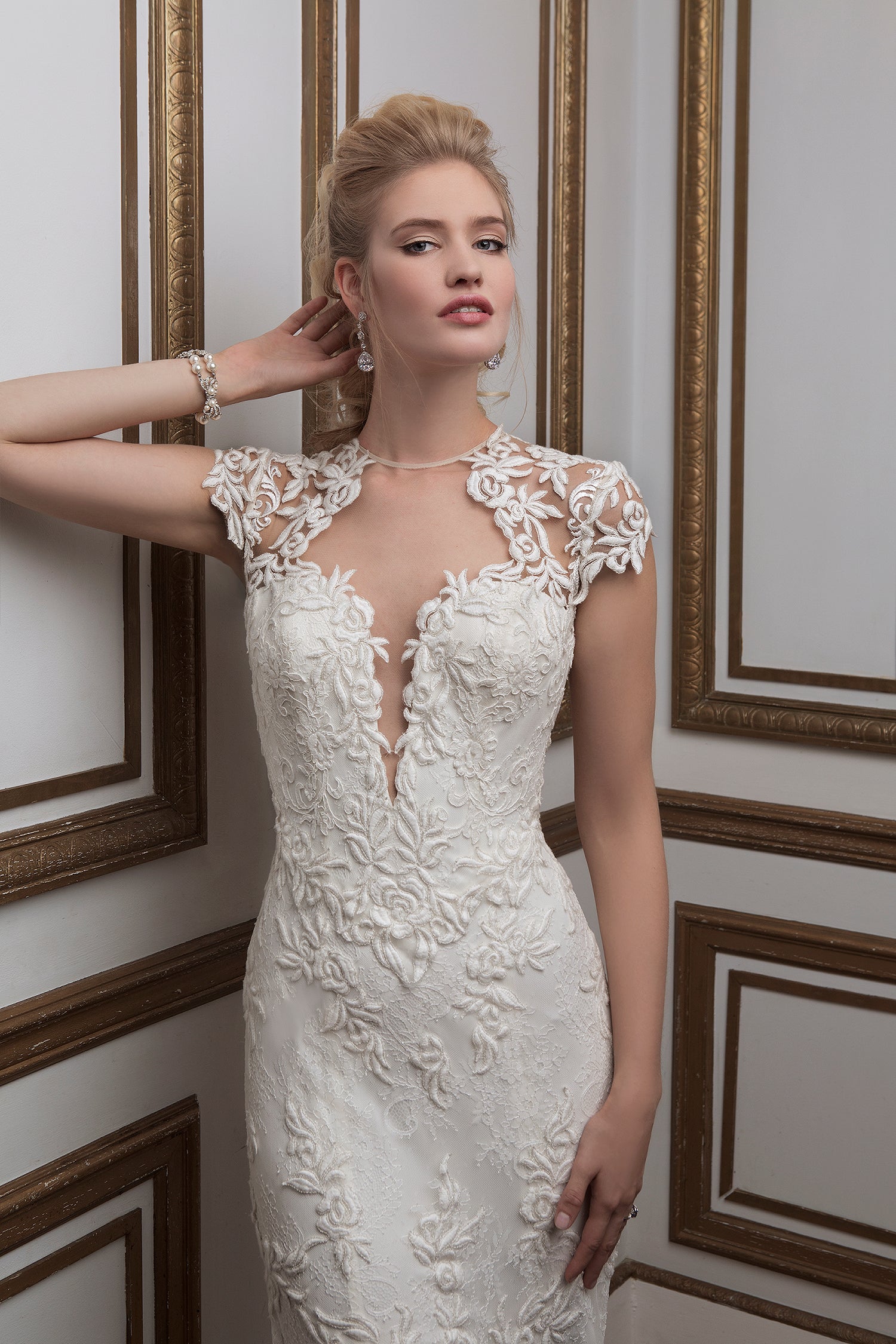 *NEW* High Illusion Neckline with Super Low Stunning Illusion Back, Full All Over Soft Lace - #8796