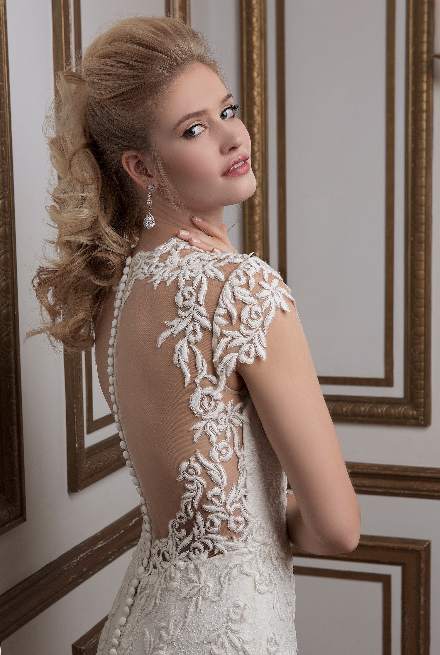 *NEW* High Illusion Neckline with Super Low Stunning Illusion Back, Full All Over Soft Lace - #8796
