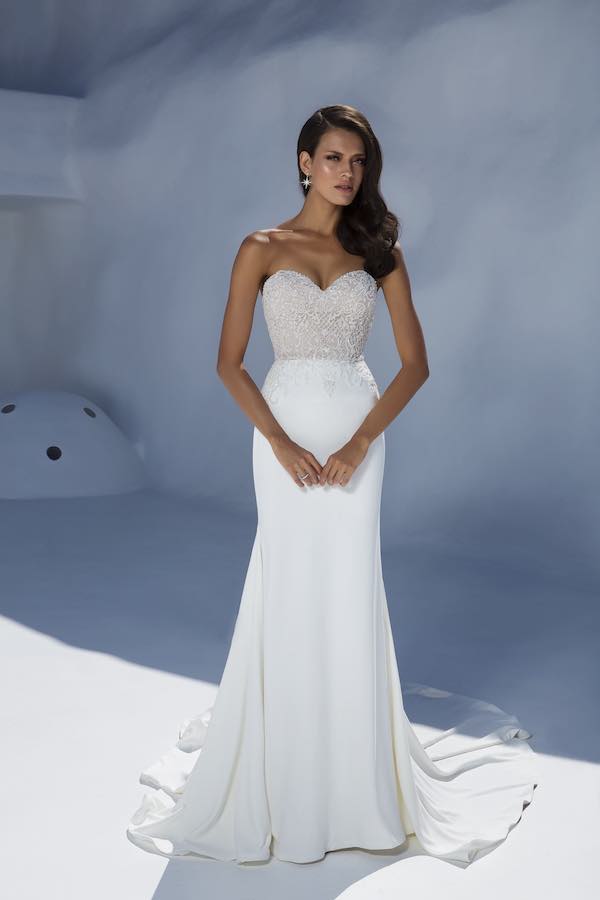 Justin Alexander Crepe Mermaid Style with Beaded Bodice - #88004