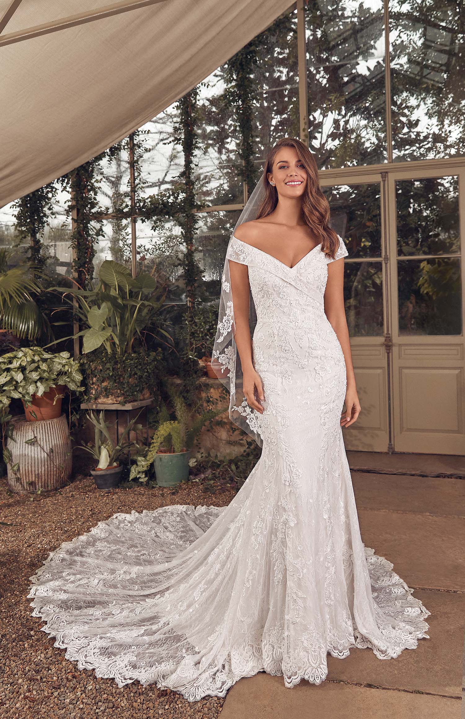 NEW* Justin Alexander Off The Shoulder Full Lace Trumpet/Mermaid Styl