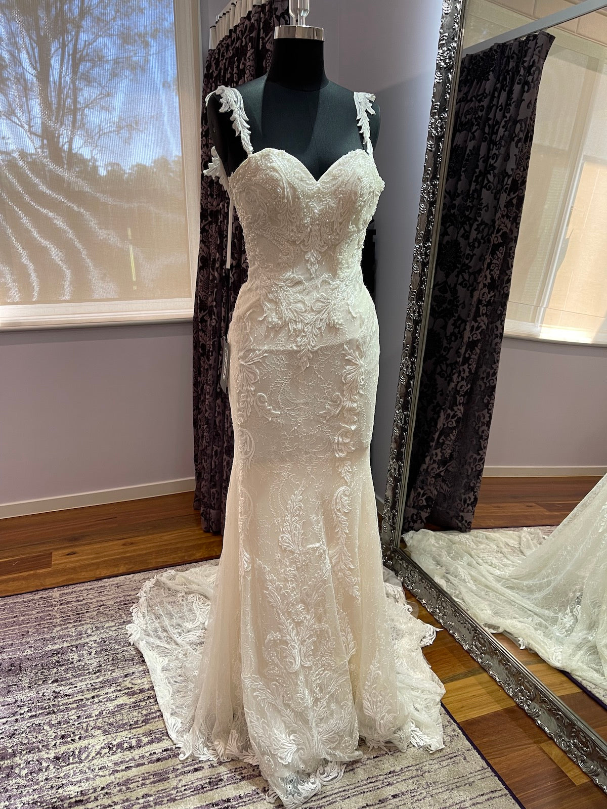 Sweetheart Neckline, Fit & flair Comfortable Wedding Gown Adore by Justin Alexander #11078
