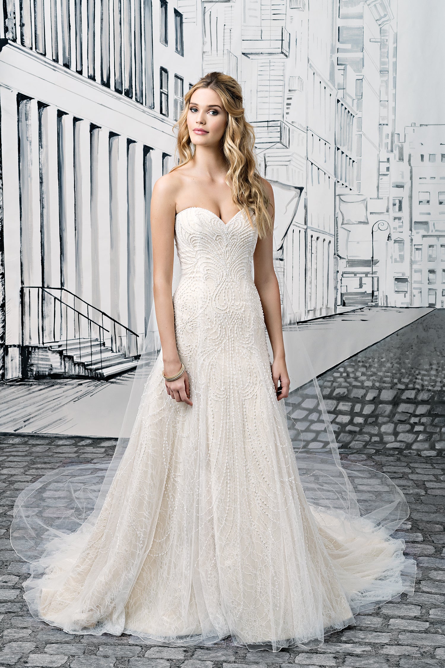 *NEW* Plus Size Justin Alexander Ivory Strapless Fit & Flair Tulle & Lace Dress Sizes 12 & 20 - #8906