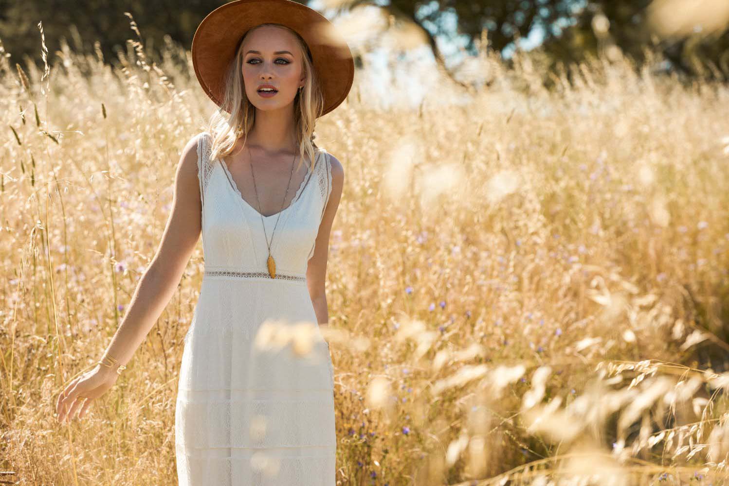 Rembo Styling Lace Empire Line Wedding Gown - #Fiesta