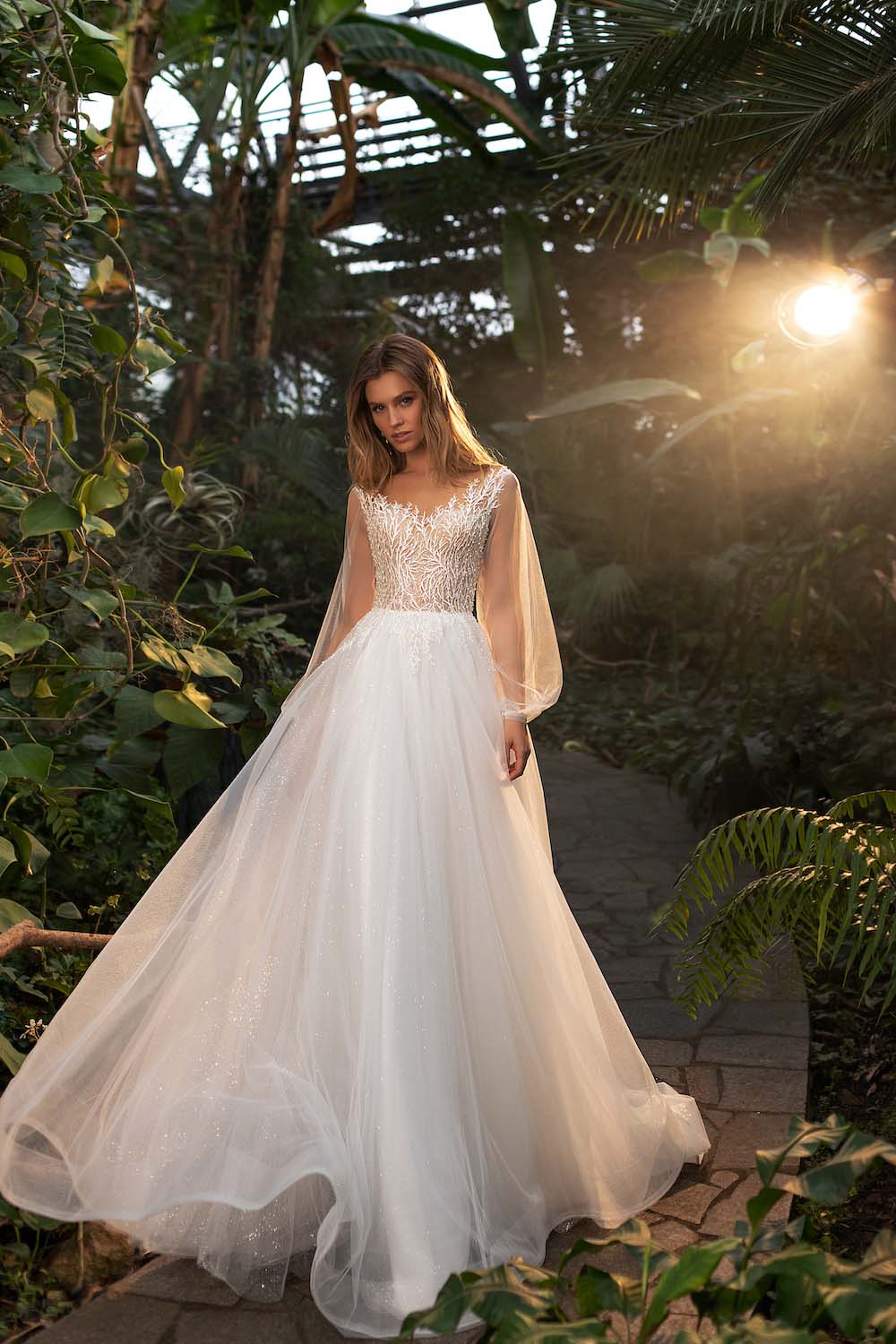 Made To Order #Ruby - A-Line Tulle Horsehair Trimmed Bridal Gown Made To Order #Ruby - A-Line Tulle Horsehair Trimmed Bridal Gown