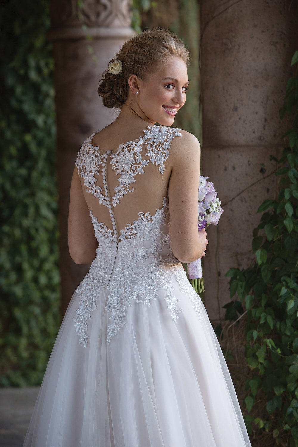 *NEW* Plus Size Sincerity Bridal Tulle A-Line Bridal Gown with Illusion Neckline - #4021