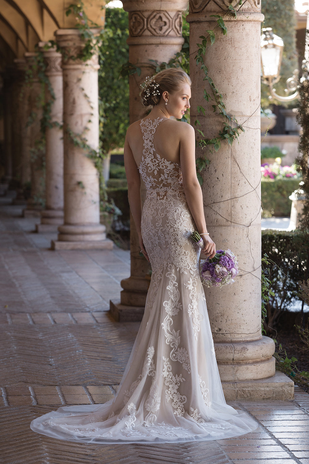 *NEW* Sincerity Bridal High Neck Razor Cut, T Bar Back Mermaid Lace Bridal Dress - #4027